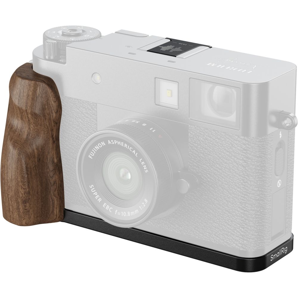 SmallRig 5224 Plaque de montage en L avec poignée en bois pour FUJIFILM X half, noir