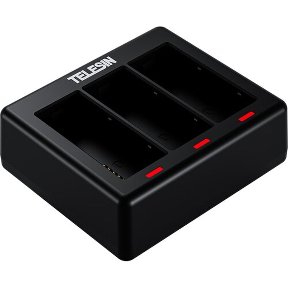Chargeur Telesin pour 3 batteries + 2 batteries pour GoPro 13