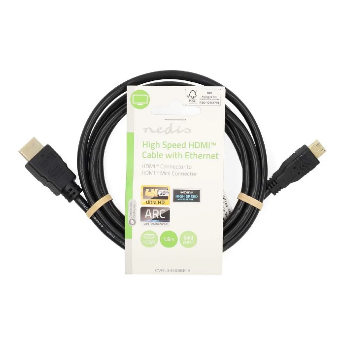 Nedis Câble Mini HDMI 1,5 mètre