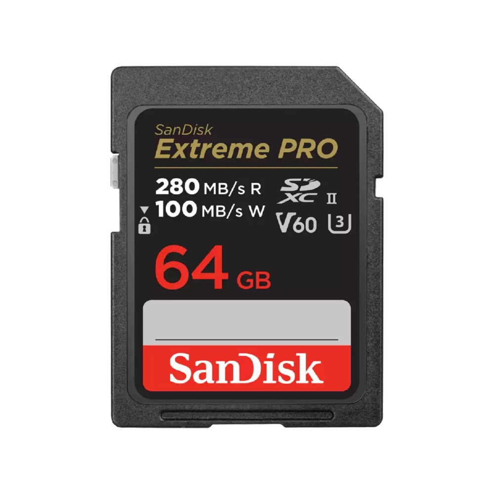 Carte SD SanDisk Pro 64GB V60 UHS-II 280/100MB/s