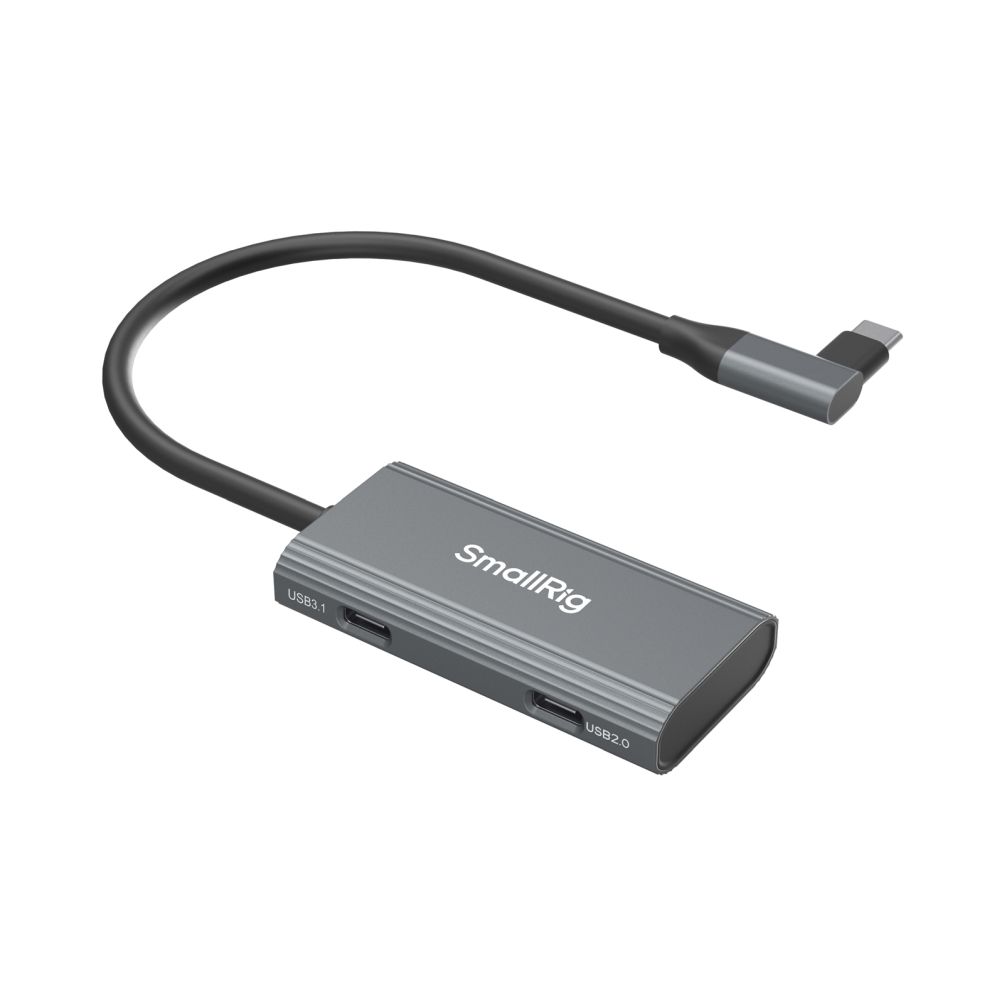 SmallRig Hub USB-C 4-en-1 PD 100W / USB-C 3.1 / USB-C 2.0 avec adaptateur audio x 2 4598