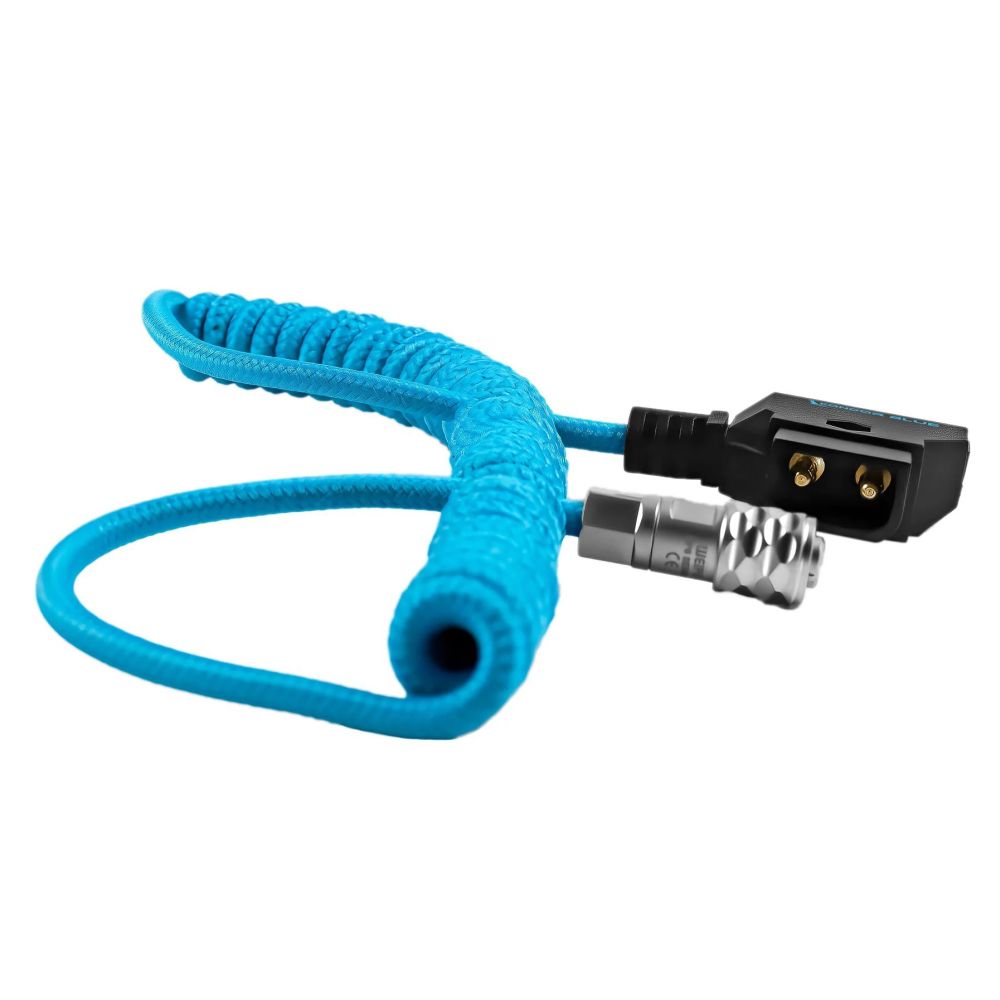 Kondor Blue Curled D-Tap to BMPCC 6K/4K power cable for Blackmagic, blue (câble d'alimentation courbé bleu vers BMPCC 6K/4K pour Blackmagic)