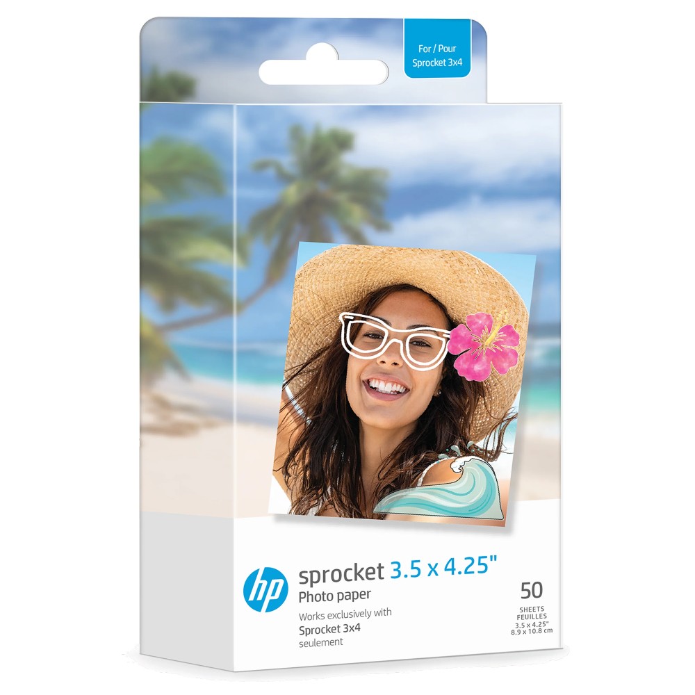 Papier HP Sprocket 3.50 x 4.25 50 Pack