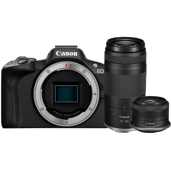 Canon EOS R50 + RF-s 18-45 + RF 75-300 mm double zoom kit
