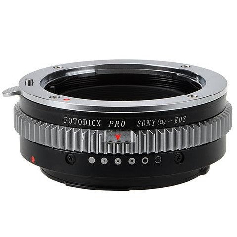 Adaptateur de Monture d'Objectif Fotodiox Pro - Objectif DSLR Sony Alpha A-Mount (et Minolta AF) vers Boîtier d'Appareil Photo Reflex Canon EOS (EF, EF-S), avec Molette de Contrôle d'Ouverture Intégrée