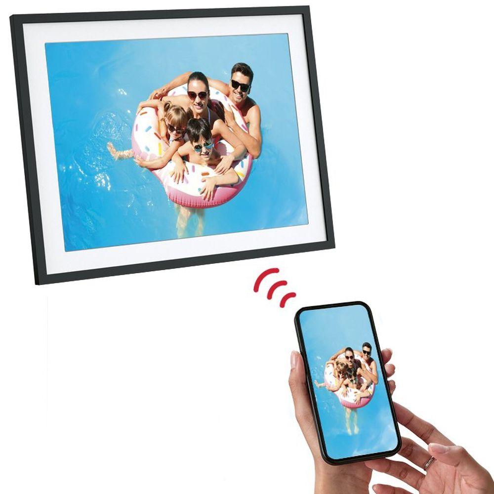 Agfaphoto Frameo Cadre photo numérique WiFi 17 pouces, noir