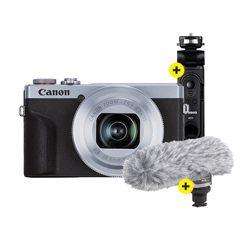 Canon PowerShot G7X Mark III Social Media Kit argent