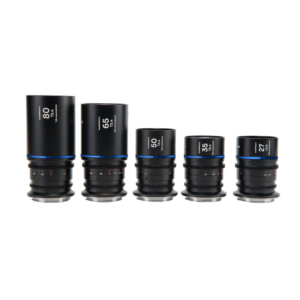 Ensemble Laowa Nanomorph S35 (27,35,50,65,80mm) (Bleu) Canon RF