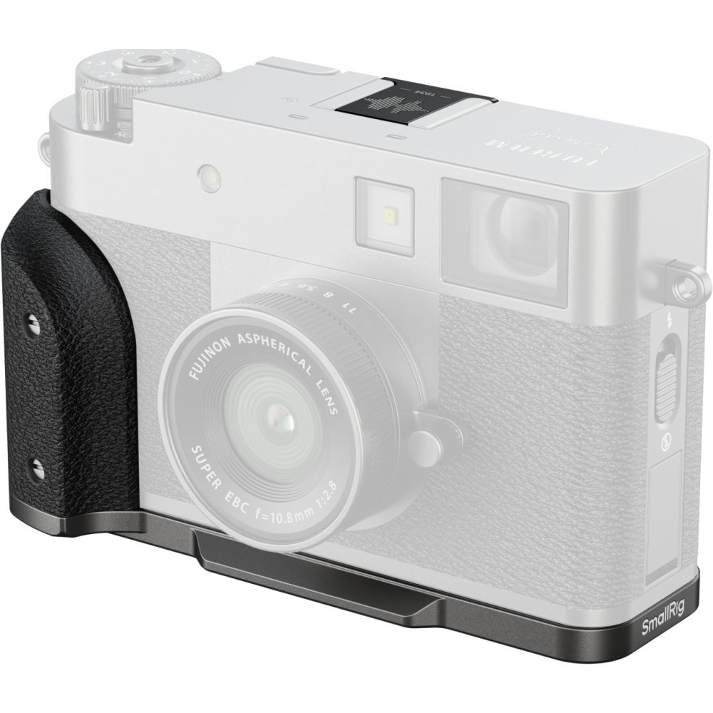 SmallRig 5217 Plaque de montage en L avec poignée en silicone pour FUJIFILM X half, argent anthracite