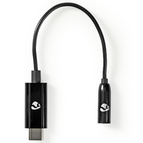 Nedis USB-C male - 3,5mm jack female 0,15m zwart
