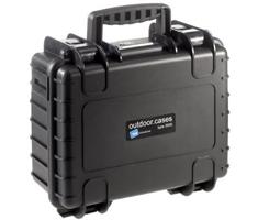 B&W outdoor.cases type 3000 zwart + plukschuim