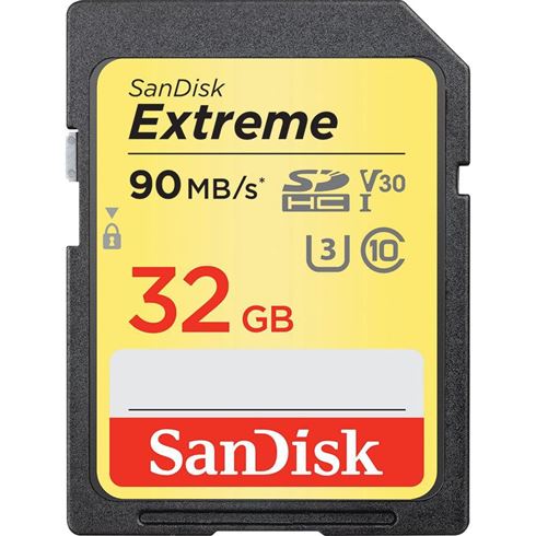 SANDISK SDHC EXTREME 32GB 90MB/S V30