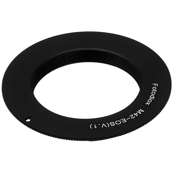 Fotodiox Lens Mount Adapter - M42 Type 1 Screw Mount SLR Lens naar Canon EOS (EF, EF-S) Mount (M42-EOS-V1-FC10)