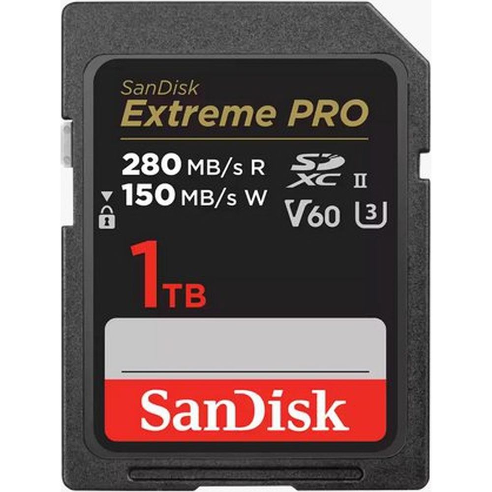 SanDisk 1 TB SDXC Extreme PRO 150MB/s V60 UHS-II Class10 R280-/W
