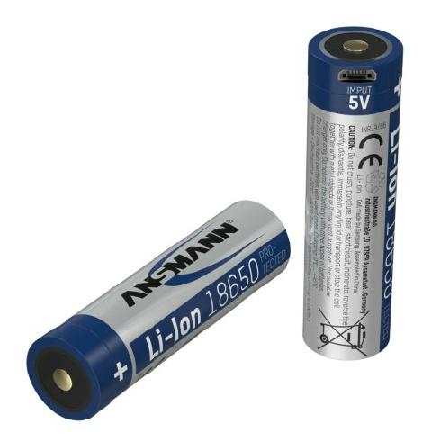 Ansmann 18650 Li-Ion oplaadbare batterij 3,6 V / Type 3400 - Kamera Express