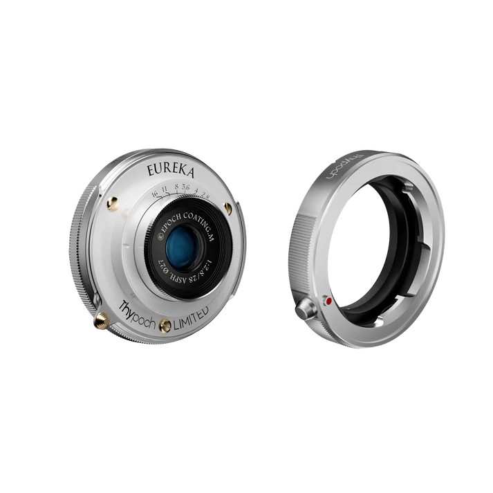 Thypoch Eureka 28mm f/2.8 ASPH. Leica M mount Pearl White + M-X adapter (silver)