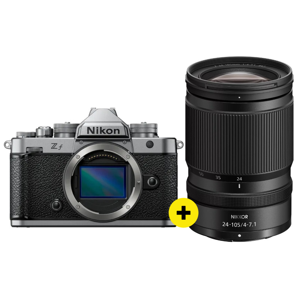 Nikon Z f zilver + 24-105mm F/4-7.1