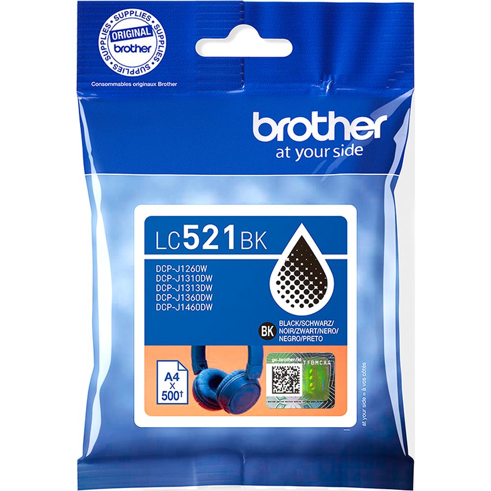 Brother LC-521BK inktcartridge zwart