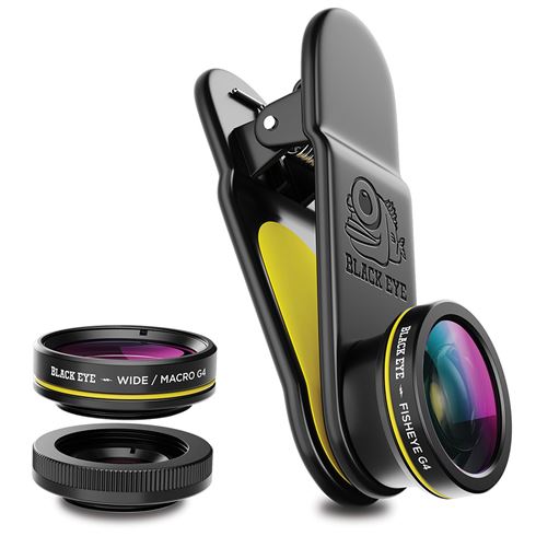 Black Eye 3-in-1 Set G4 met Wide Angle, Macro en Fish Eye Lens voor Smartphone