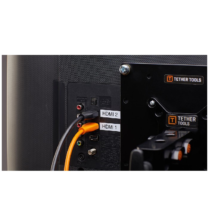 Tether Tools TetherPro HDMI Mini to HDMI 2.0, 15' (4.6m), Orange