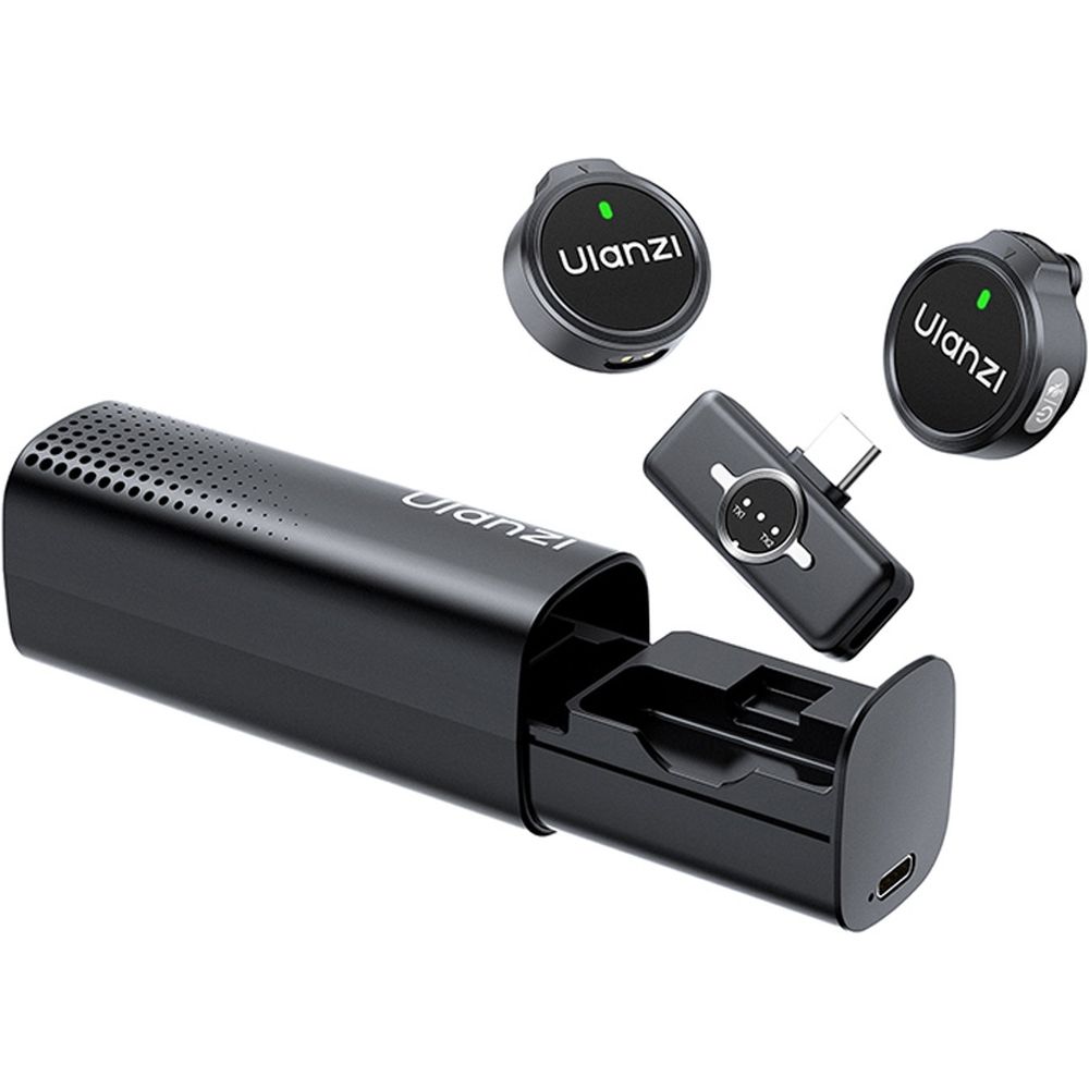 Ulanzi A21 draadloze microfoon-set met case USB-C - zwart