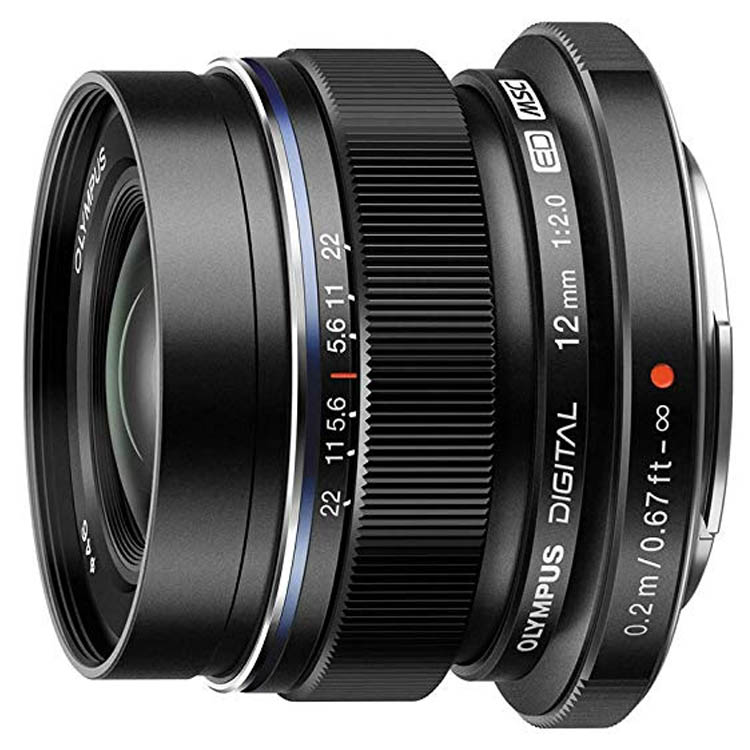 Olympus MFT 12mm F/2.0 zwart ED M.Zuiko Digital