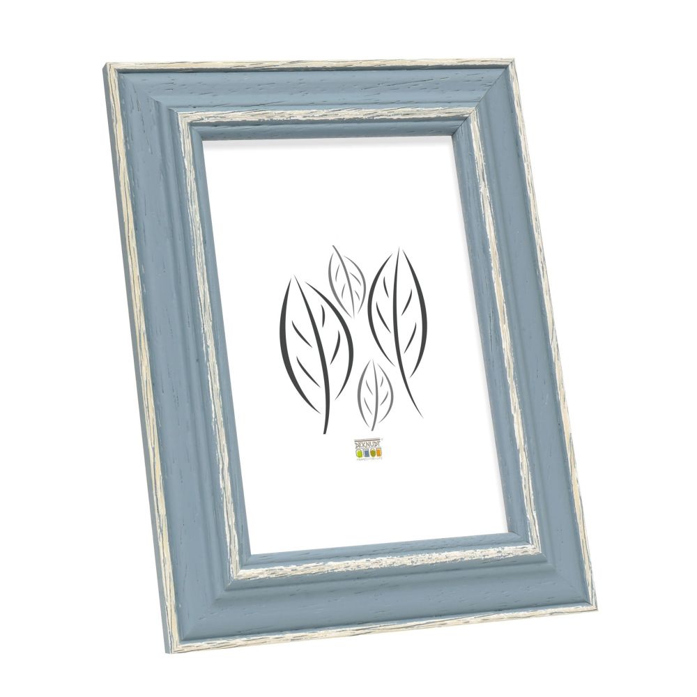 Deknudt Fotokader blauw met naturelkleurig accent 20x30 S221F6