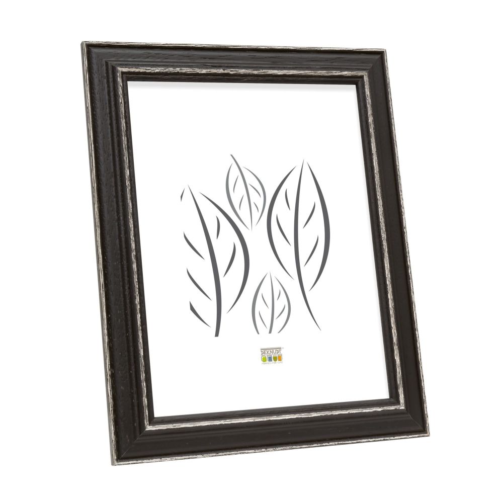 Deknudt Fotokader zwart met naturelkleurig accent 15x20 S221F2