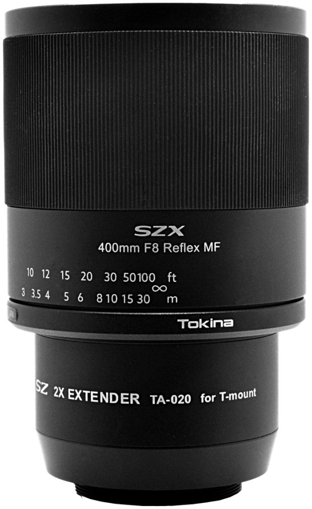 Tokina SZX Super Tele 400mm F/8.0 Reflex MF Nikon F + 2x Extender