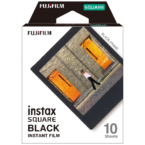 Fujifilm INSTAX SQUARE Color Film - BLACK Frame / 10 pack